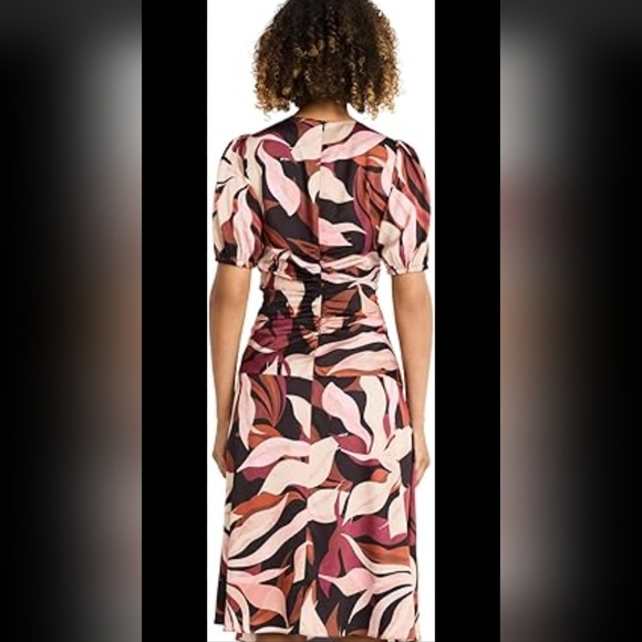 Maggy London Brown and Black Abstract Dress - Picture 2 of 4